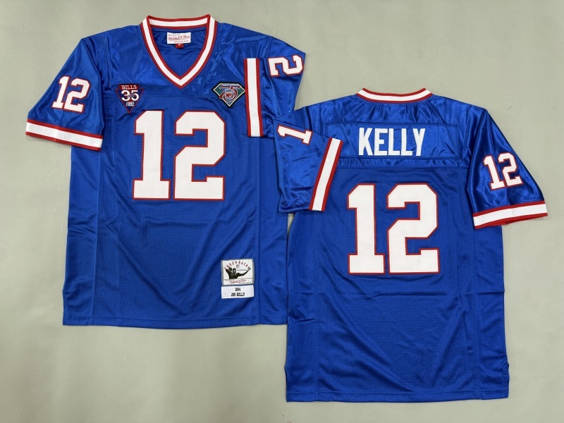 Men 2025 Buffalo Bills #12 Kelly blue Throwback Limited NFL Jersey style 001->buffalo bills->NFL Jersey